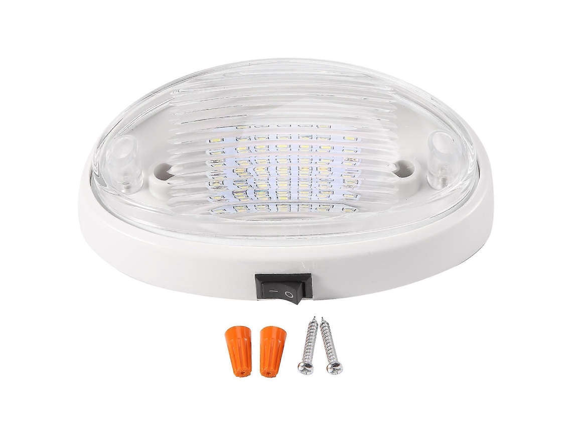 Luz LED de 12 V con interruptor para caravana, autocaravana, barco, toldo, anexo, túnel y maletero (blanca) Yujia Sygo