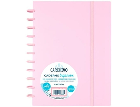 Cuaderno Carchivo Ingeniox Rosa A4 100 Hojas