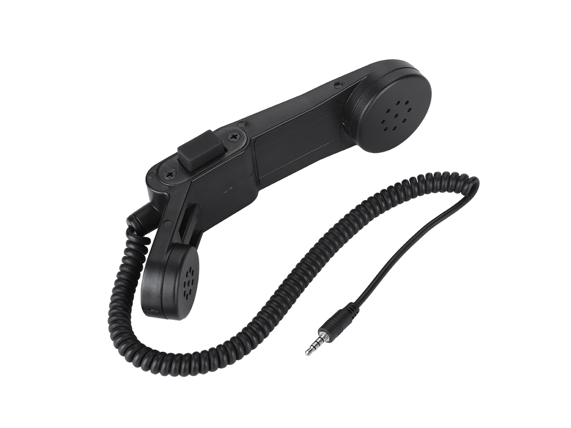 Micrófono Con Altavoz Portátil Con Conector De 3,5 Mm, Auricular Retro, Soporte Para Hombro Ptt, Transparente