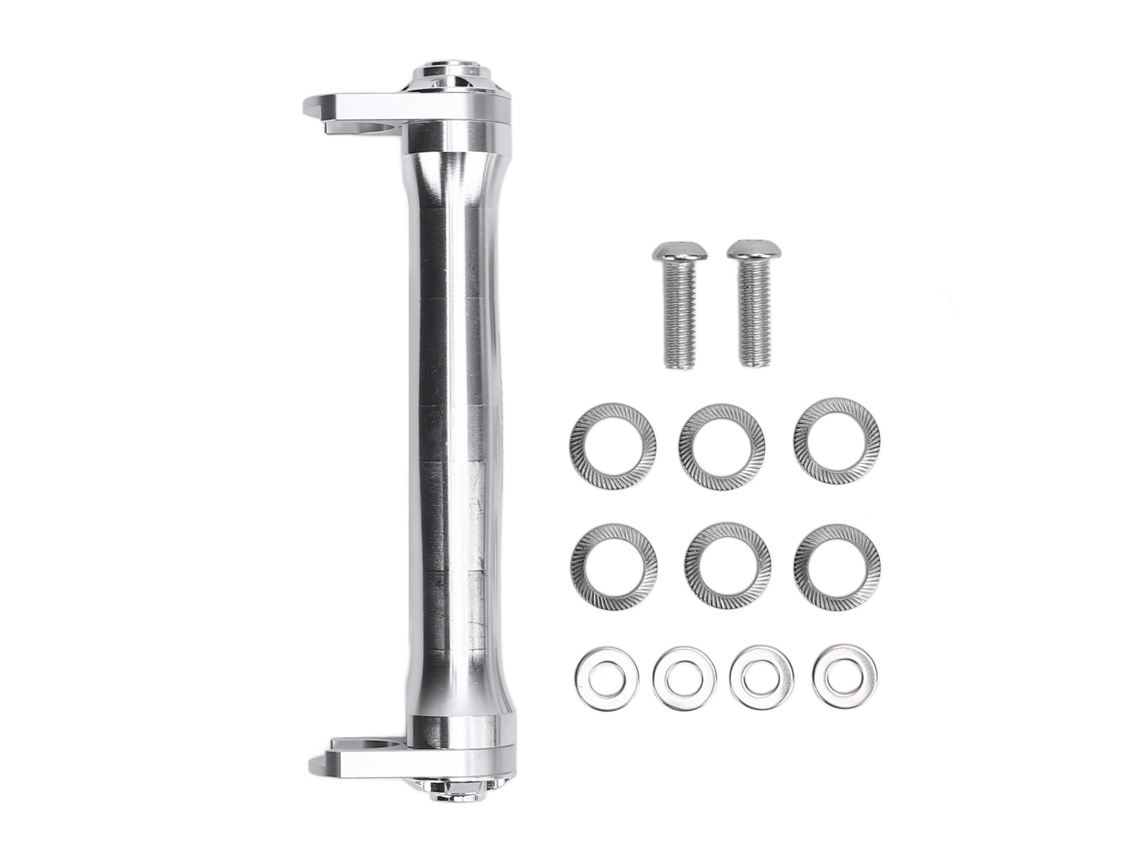 Potencia De Rueda De Bicicleta Telescópica Plegable De Aluminio, Color Plata, Extensible, Para Modificación.