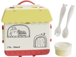Termo infantil de 1000 ml, apto para microondas, estilo playero, con temática de avión, incluye cuchara Slowmoose