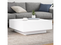 Mesa De Centro Con Luces Led Blanco 80x80x31 Cm