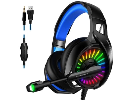 Auriculares Gaming ENZONS con Micrófono Compatible con Laptop Ps4 Ps5 Xbox One Pc con Luz Led RGB Micrófono con Cancelame