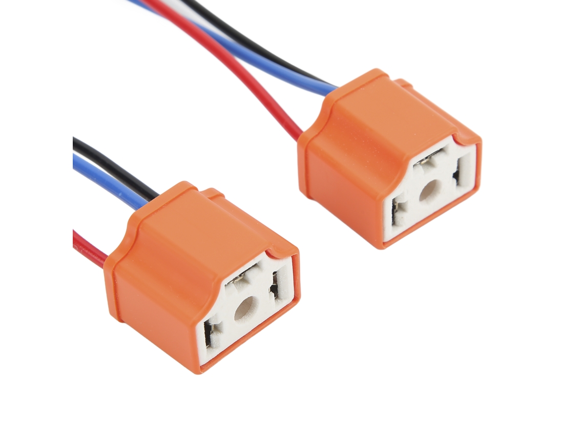 2 Piezas Conector De Faro H4 De Cerámica, Resistente Al Agua Y Al Calor, Fácil De Usar Para Coche Diy