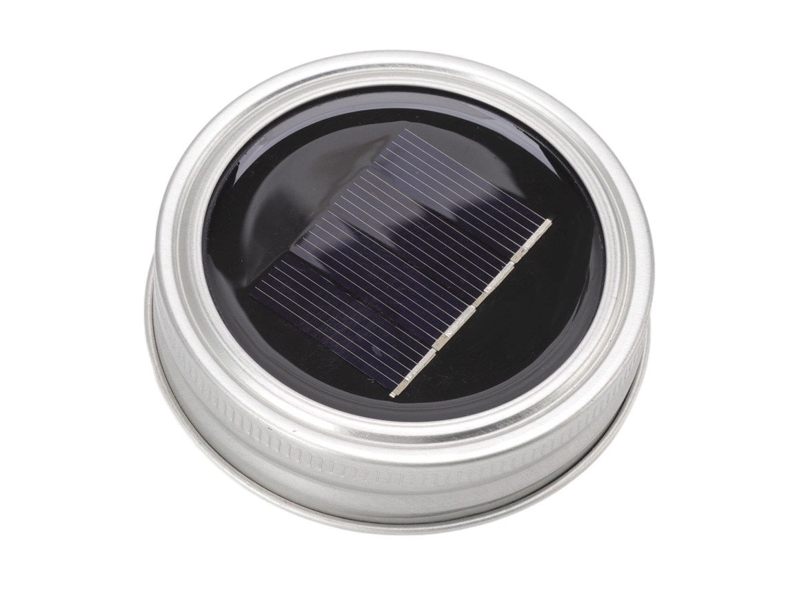 Tapas Con Luces Solares Para Tarros Mason, 20 Led, 2 Metros, Impermeables, Sin Llama, Normales.