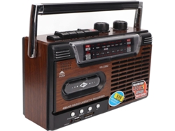 Radiocasete portátil con reproductor de casetes, radio AM/FM y grabadora - ELORY