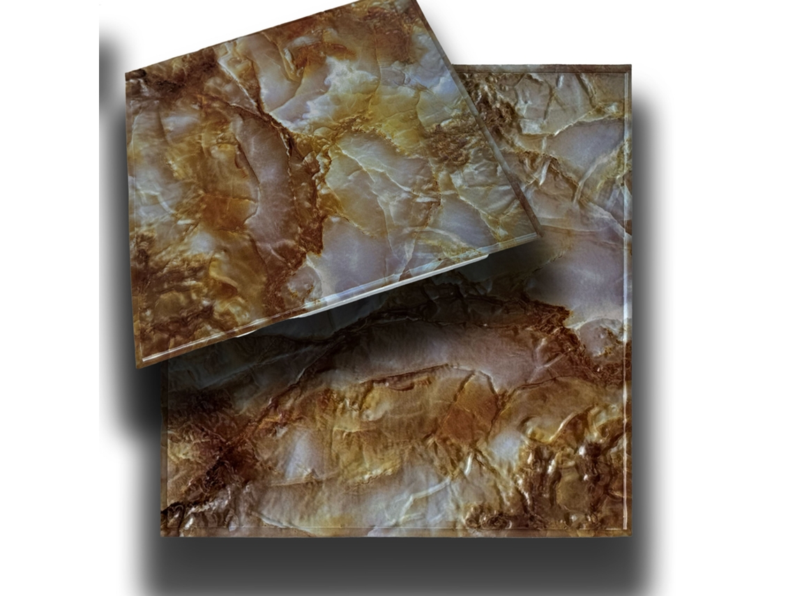 Azulejos Em Relevo 3d Pvc Autoadesivos 30x30cm Pedra, Tijolo, Mármore. Repelente De Água - Pedra Mármore 30x30cm
