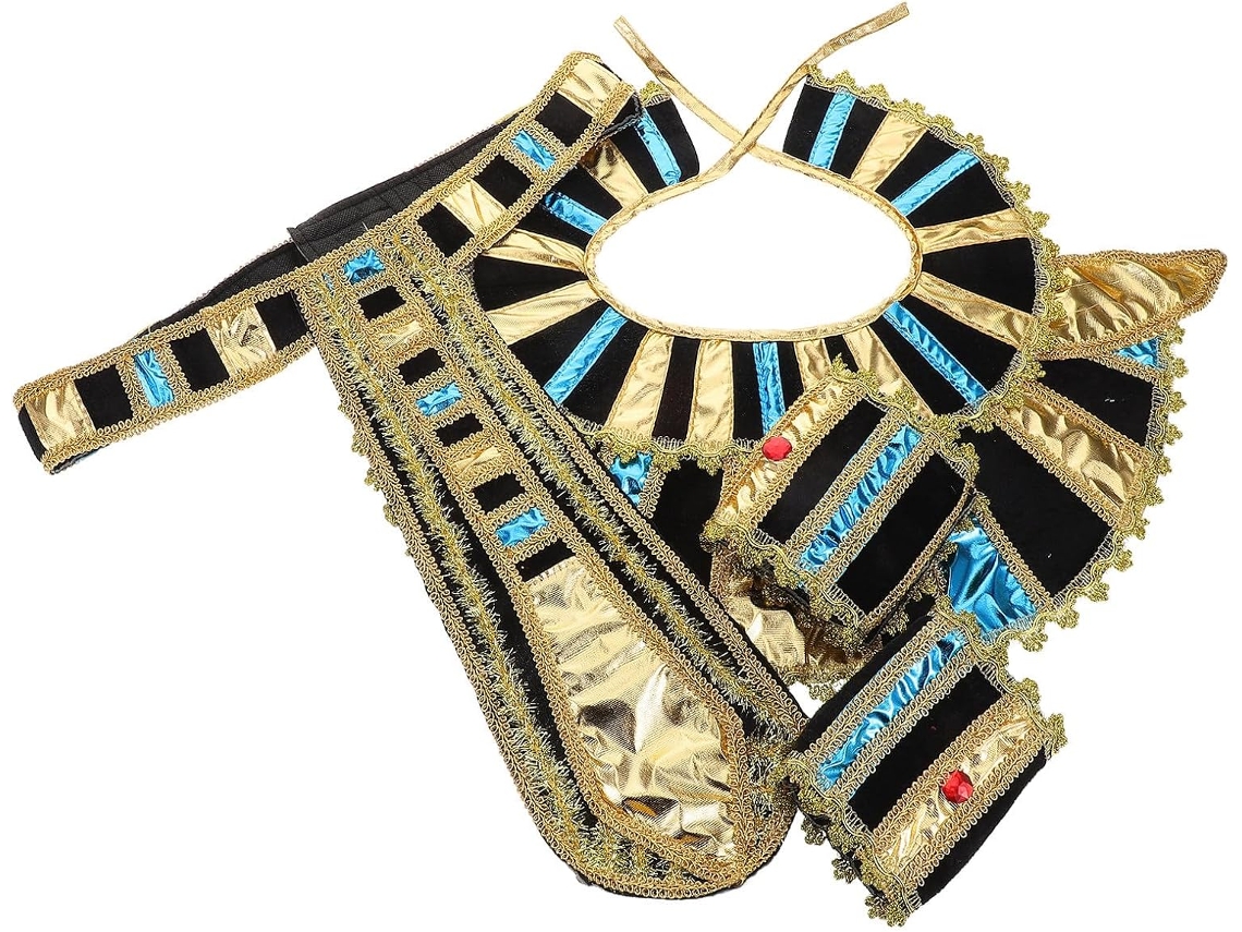 Conjunto de accesorios de traje egipcio para hombre (1 juego): cinturón, collar, pulseras