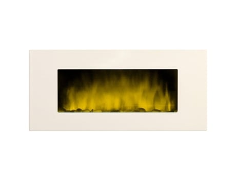 Chemin Arte 098 Chimenea eléctrica de pared con efecto de llama Led 2000W, Blanco