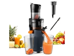 Biolomix Exprimidor De Prensa Fría Con Tubería De Alimentación De 78mm/3.07in Motor Potente De 200w Y 40-65rpm Máquina De Jugo Lenta Y De Bajo Ruido