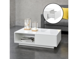 Mesa de Centro [EN.CASA] Biskra  (Blanco - Tablero Recubierto De Melamina - 95 x 55 x 31 cm)
