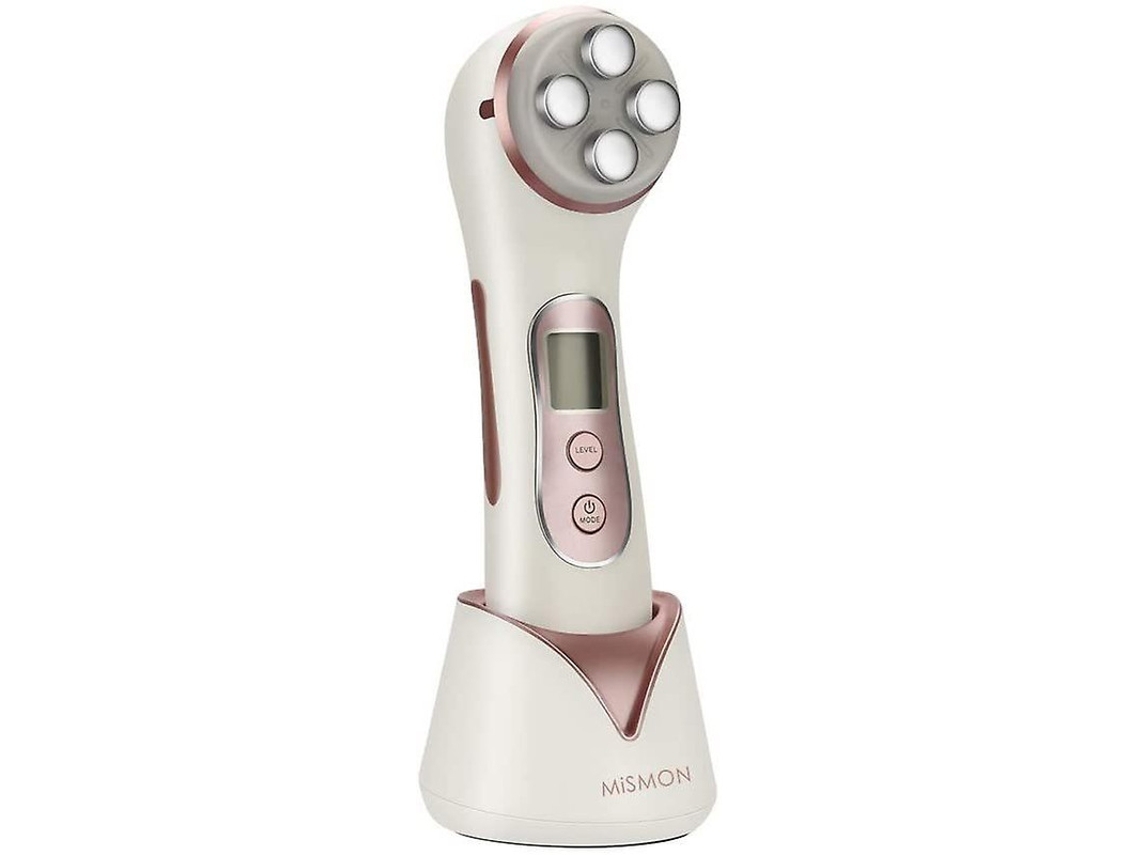 Dispositivo antiarrugas ultrasónico de 5 modos, dispositivo de belleza facial LED, recargable por USB, oro rosa Yemaesre