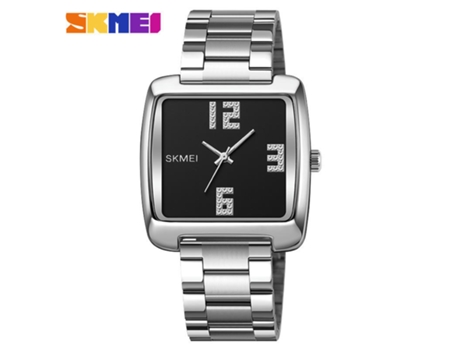 Reloj de Acero Inoxidable para Hombres, Reloj Simple con Diamantes de Cara Grande para Hombres-Plateado LUUCOZK
