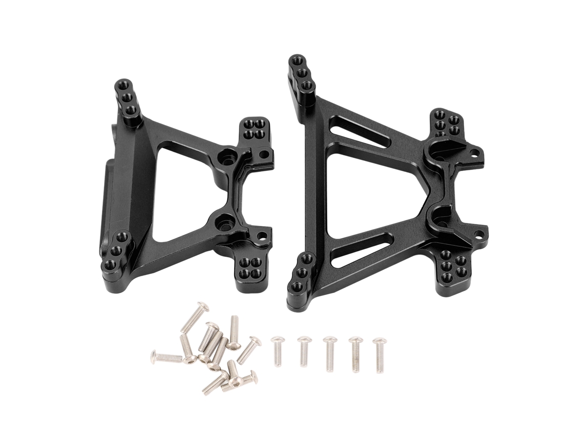 Conjunto De Torres De Choque Delantero Y Trasero De Aluminio Ligero 1/10 Para Camiones Bl 2s Slash 4x4 Rc Negro