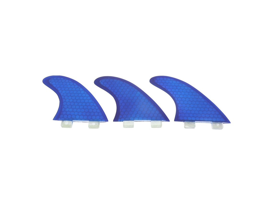 3 Aletas De Fibra De Vidrio Tipo Cola De Pez Para Tabla De Surf Fcs1 (azul Oscuro)