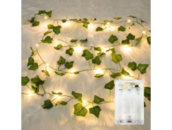 Guirnalda De Luces De 2 M Con 20 Led, Guirnalda De Hiedra Luminosa Para Decoración De Interiores, Bodas Y Fiestas.