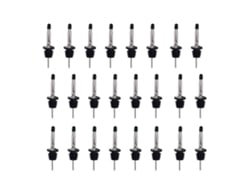 24 Boquillas Vertedoras De Acero Inoxidable Con Tapa De Plástico Negro Para Botellas De Licor De Bar.