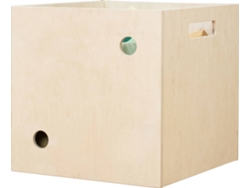 Caja de Almacenamiento BENLEMI Dice Two (Marrón - Aglomerado Abedul - 33x37x33 cm)