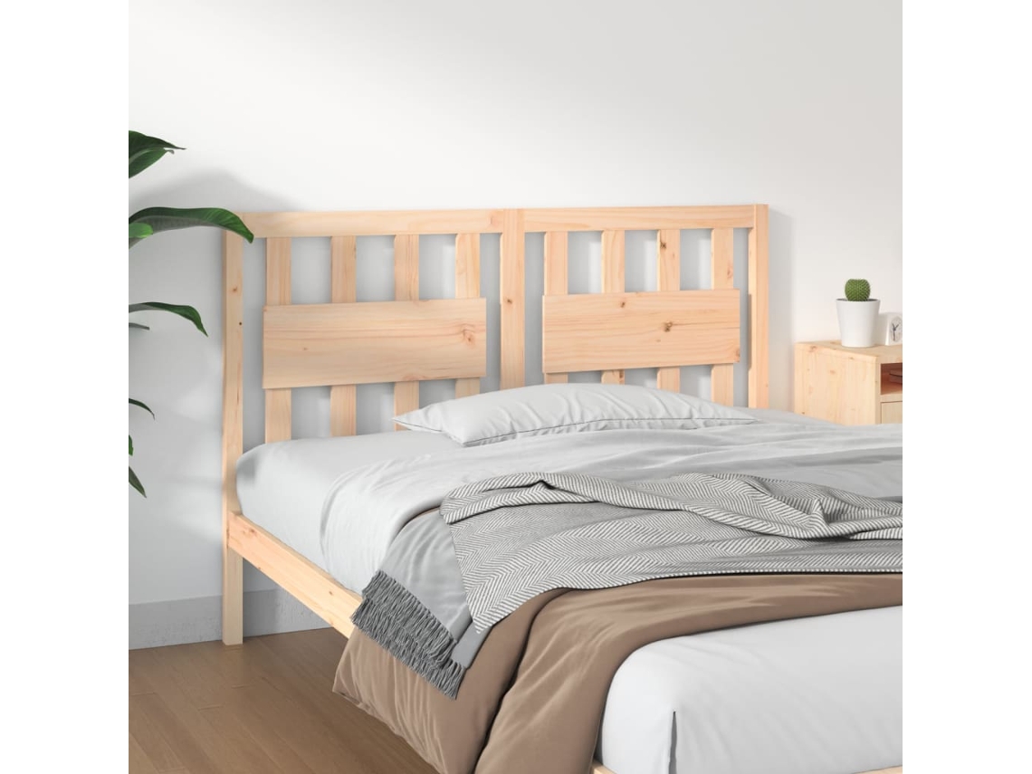 Cabecero De Cama Madera Maciza De Pino 125,5x4x100 Cm