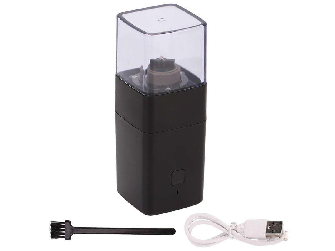 Molinillo de café eléctrico portátil negro con carga USB, automático y compacto para uso doméstico. Rosewell