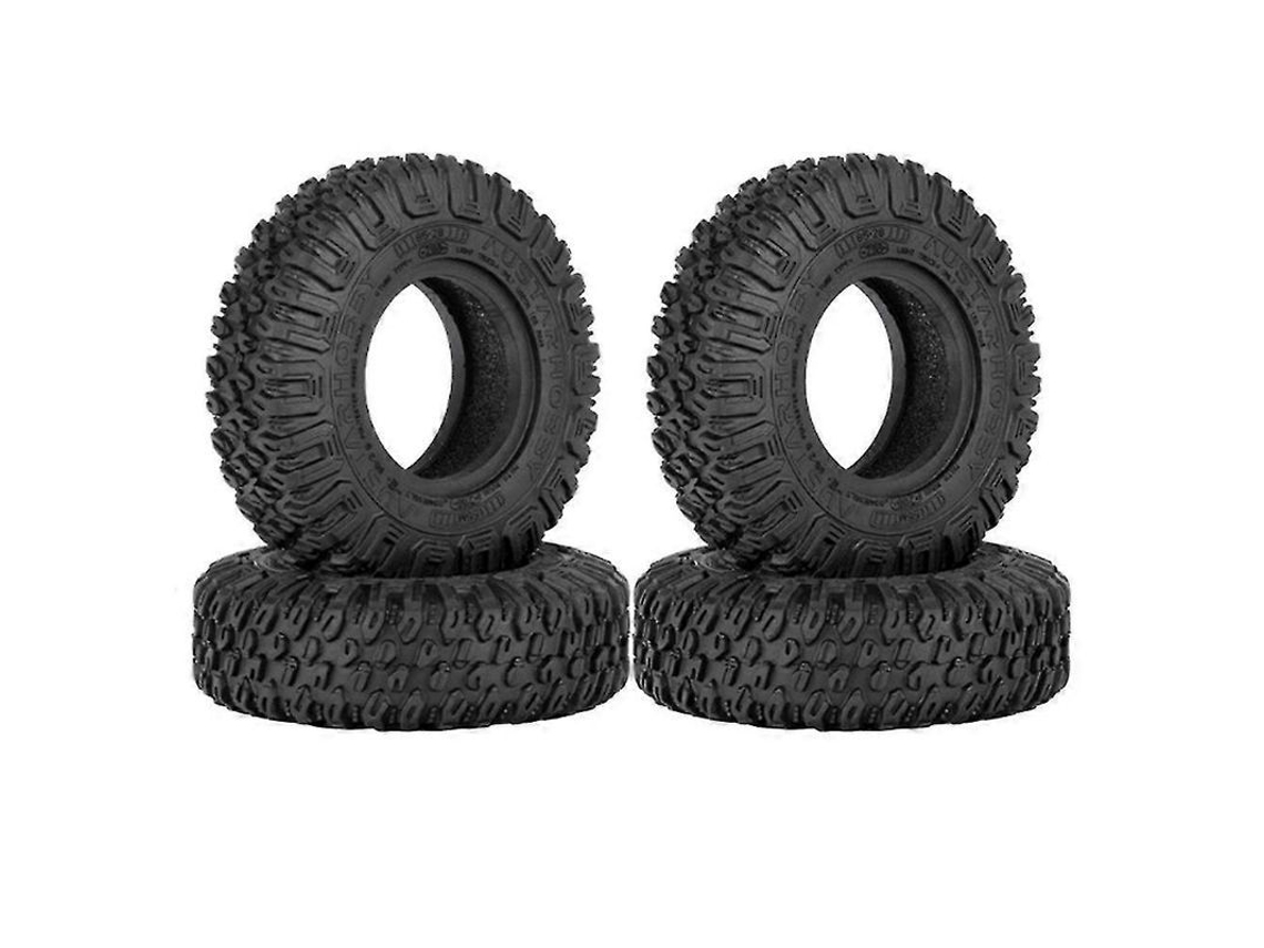 4 Llantas Metálicas Beadlock De 85 Mm Con Neumáticos De Goma De 1.55 Para Coches Rc Crawler 1/10 Axial Jr D90 Cc01