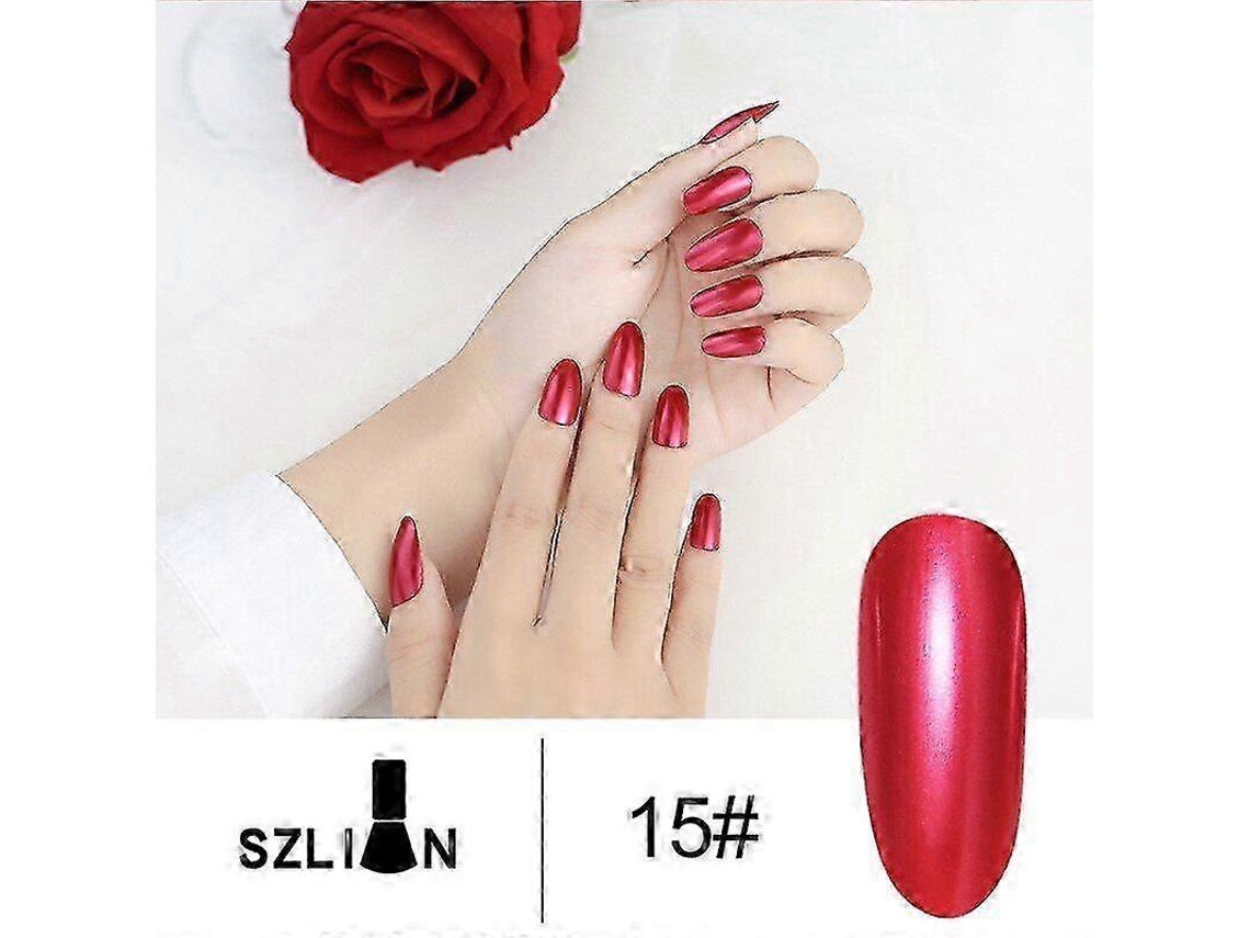 Esmalte en gel con efecto espejo dorado y plateado para decoración de uñas con purpurina dorada rosa y gel UV champán para uñas Gusshious