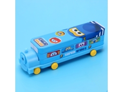 Estuche Para Lápices De Dibujos Animados, Tren, Dos Capas, Gran Capacidad, Para Estudiantes, Azul, Super Flying Man