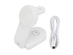 Carregador Sem Fio 3 Em 1 Pasta Para Ios Iphone 15 14 13 Pro Iwatch Fones De Ouvido 15w Viagem