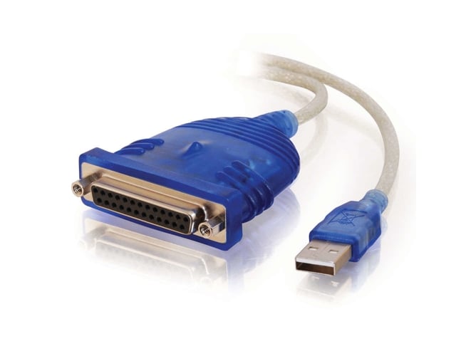 Cable Adaptador C2G USB 1284 DB25 Parallel Printer USB-A DB25 Azul
