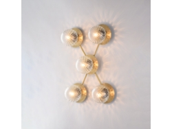 Armonia - Lámpara De Techo De Hierro Bronce Cepillado 5 Luces L.62 X 42 - Bl285-pl5-brz