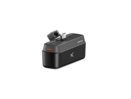 Power Bank Usb-C Bolsillo Mah Carga Simultánea Indicadores KSIX Negro