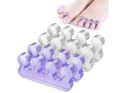 Separadores De Dedos De Pie Reutilizables Para Pedicura, Divisores De Uñas Flexibles Y Lavables En Gel, 4 Unidades