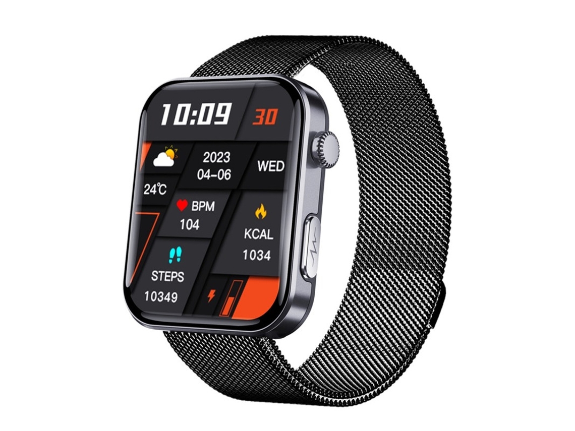 Reloj Inteligente Yizhood Con Pantalla De 2,01 Pulgadas, Monitoreo De Ecg Y Múltiples Funciones De Salud (negro)