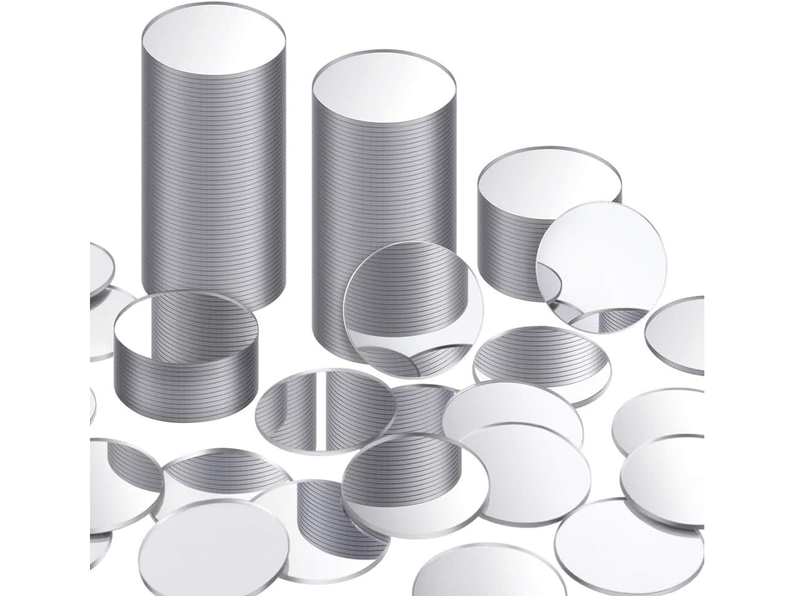 Paquete De 100 Mini Círculos Acrílicos Autoadhesivos - 5,1 Cm Duraderos