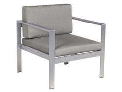 Silla de jardín BELIANI Salerno de Aluminio Gris 77x70x80