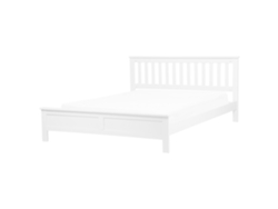 Cama con somier BELIANI Mayenne de Madera de pino Blanco 169x208x88