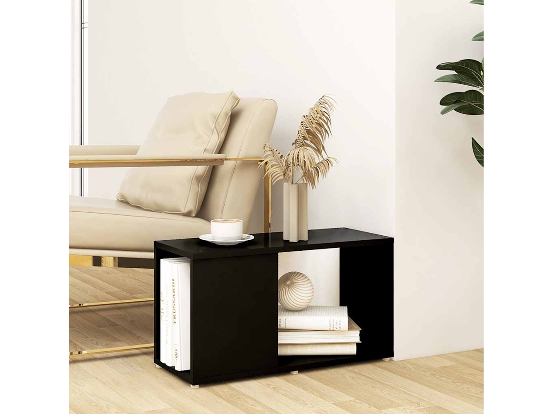 Mueble De Tv | Armario Para Tv | Gabinete De Tv Madera Contrachapada Negro 60x24x32 Cm