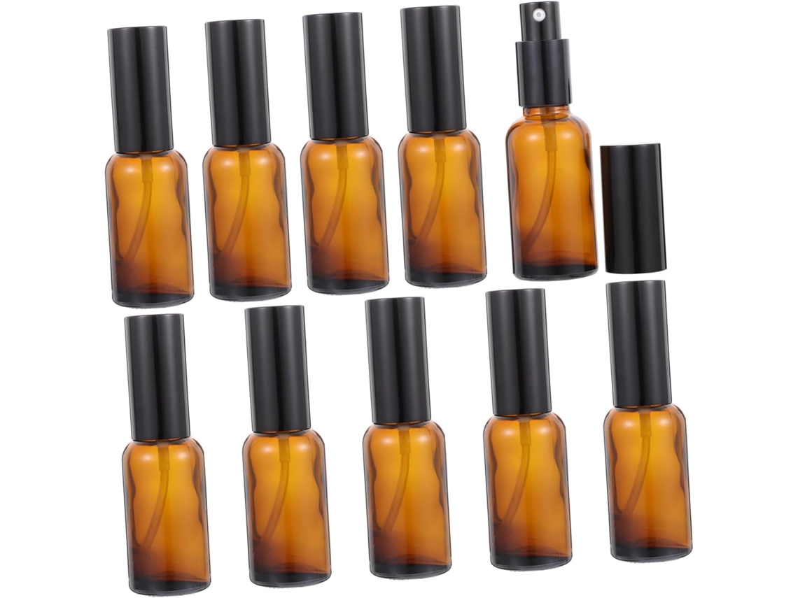 Paquete De 10 Frascos De Vidrio Vacíos Para Subenvases De Perfume, Cosméticos Y Emulsiones.