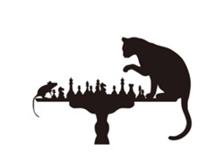 Sticker De Pared De Ajedrez Divertido Con Gato Y Ratón Jugar Juego Decoración De Hogar Para Salón Arte