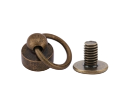 20 Remaches De Latón Para Manualidades De Cuero, Bolsos, Estuches Y Cinturones, Color Bronce, 8 Mm