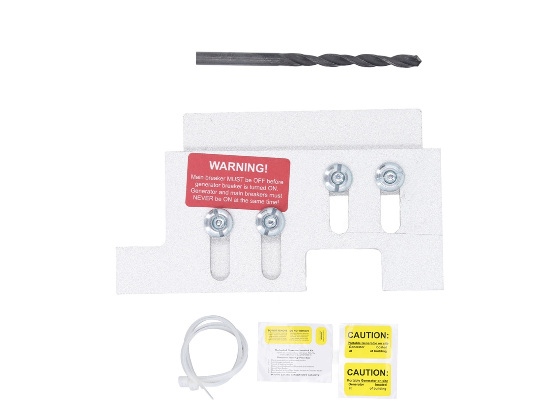 Kit de enclavamiento para generador de aleación de aluminio compatible con generadores Eaton con espaciado de 2 1/4 pulgadas.