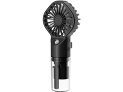 Ventilador portátil Digitallab con carga USB, humidificador silencioso y ajuste de velocidad del viento de cuatro velocidades (negro)