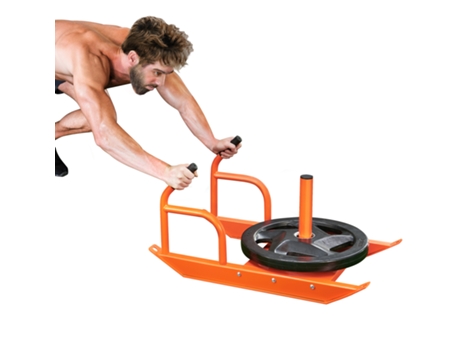 VEVOR peso fuerza pull-push trineo fitness fuerza entrenamiento de velocidad trineo naranja