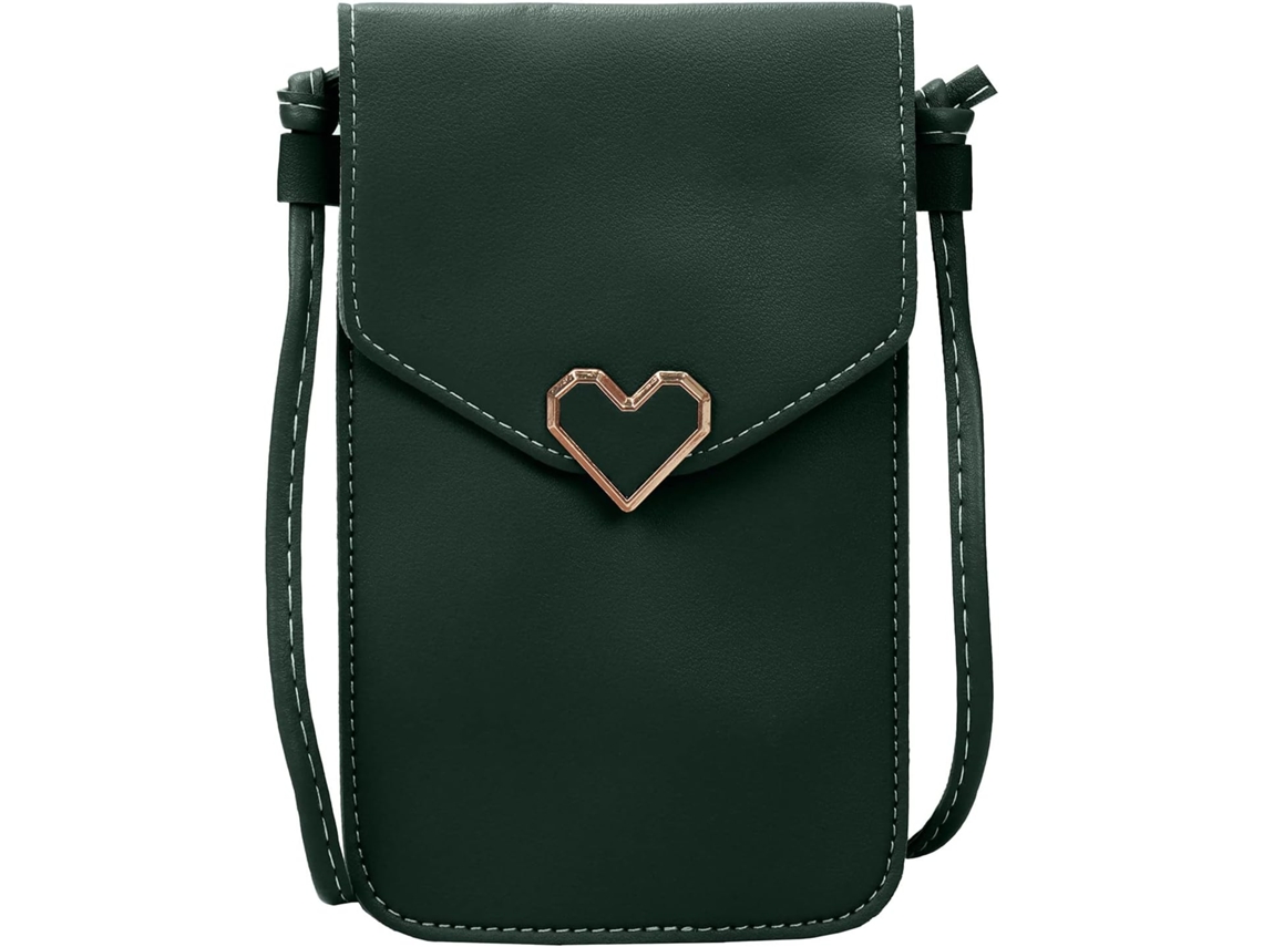 Bolso De Hombro Para Móvil Para Mujer - Bandolera Compacta - Verde Oscuro