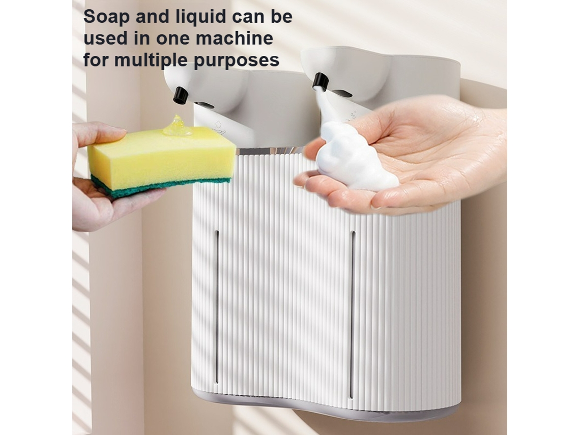 Dispensador de jabón líquido y espuma con dos salidas sin contacto y sensor infrarrojo MDUG (espuma y goteo)