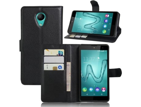 Carcassa Wiko Robby Multi4you Libro Cartera Negro