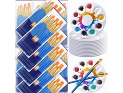 Juego De 264 Pinceles Y Paletas, Lote 24 (240 Piezas), Bandejas Para Pintura