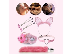 Conjunto Bdsm Sm Para Parejas Juego Rol Collar Mascara Pinzas Niple Cola Anal Juguetes Sexo Adulto