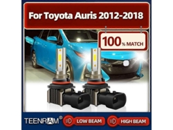 Bombillas Led Hir2 Canbus 9012 Para Faros Delanteros De Coche, Luz Blanca De 6000k, Para Toyota Auris 2012 2013 2014 2015 2016 2017 2018