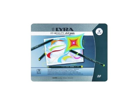 Marcador Lyra Hi-Quality Art Pen de 20 Núcleos -Caixa Metal